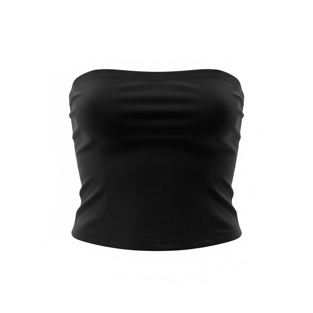 NWT Gap Women's Velvet Crop Tube‎ Top Size M True Black